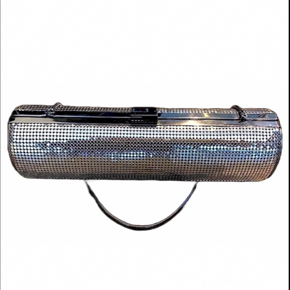 ๐HP๐๐VERY RARE STUNNING WHITING & DAVIS SEQUIN MESH CYLINDER BAG CLUTCH๐ - Picture 1 of 9